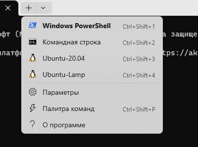 Отображение восстановленного дистрибутива WSL в Windows Terminal 